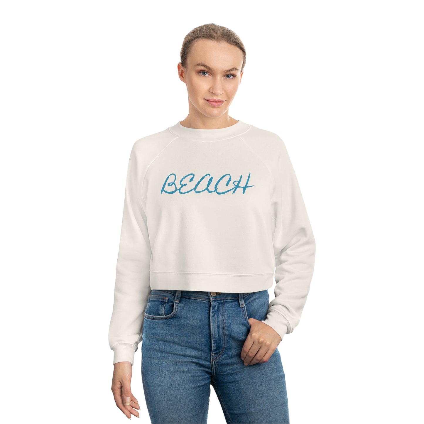 Beach - Women's Cropped Fleece Pullover